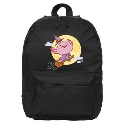 Axolotl Halloween Flying Witch 16 in Basic Backpack