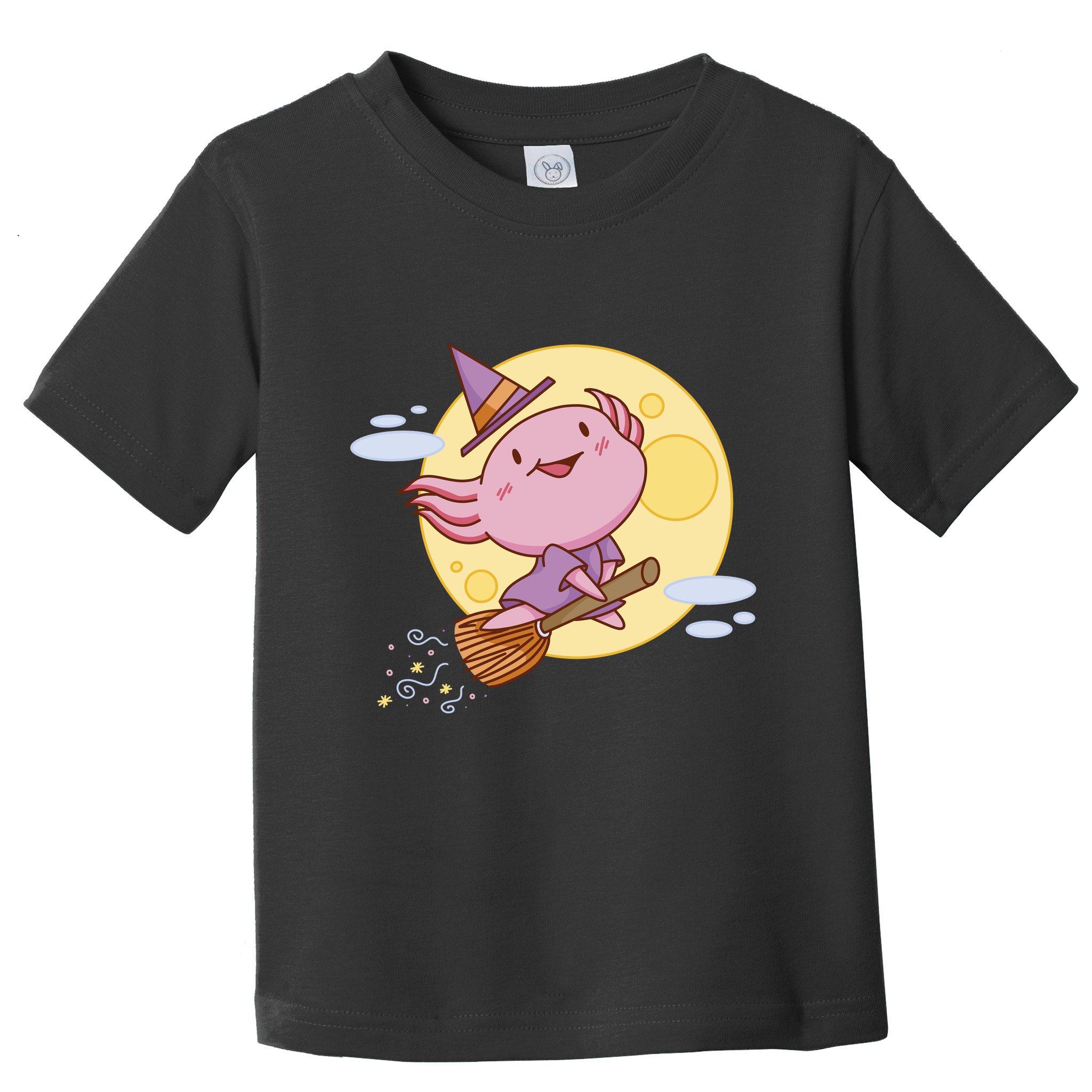 Axolotl Halloween Flying Witch Toddler T-Shirt