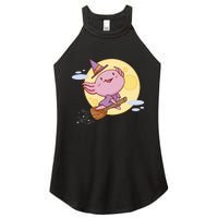 Axolotl Halloween Flying Witch Women's Perfect Tri Rocker Tank