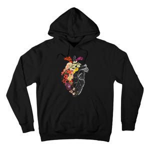 Anatomical Heart Flowers Nurse Rn Nursing Tall Hoodie