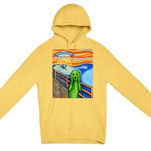 Alien Humor Funny Alien Lover Funny UFO Believe In Aliens Premium Pullover Hoodie