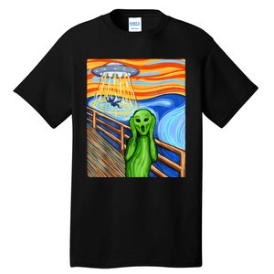 Alien Humor Funny Alien Lover Funny UFO Believe In Aliens Tall T-Shirt