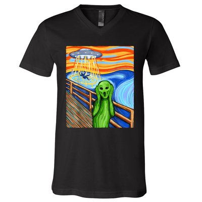 Alien Humor Funny Alien Lover Funny UFO Believe In Aliens V-Neck T-Shirt