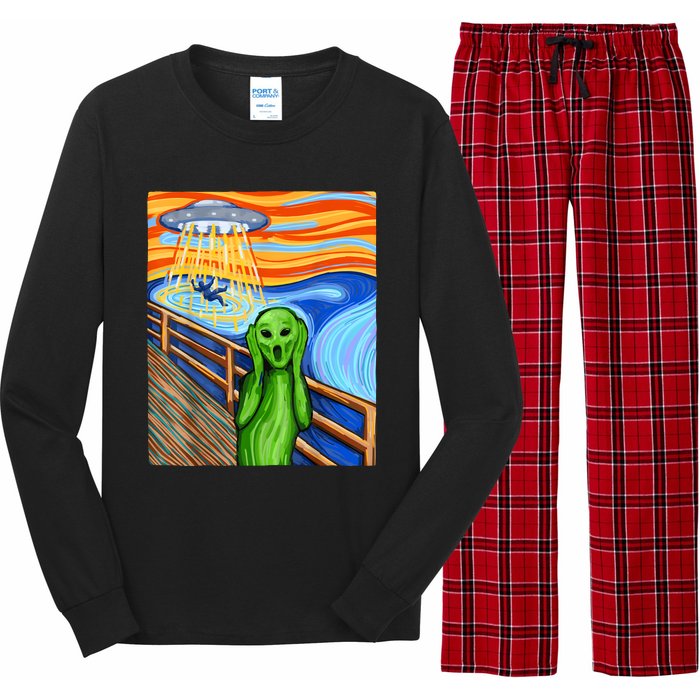 Alien Humor Funny Alien Lover Funny UFO Believe In Aliens Long Sleeve Pajama Set