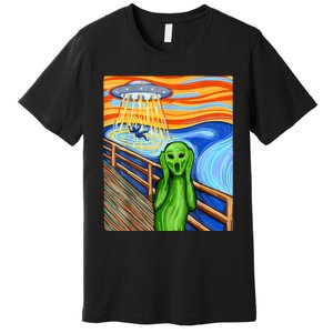 Alien Humor Funny Alien Lover Funny UFO Believe In Aliens Premium T-Shirt