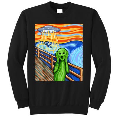 Alien Humor Funny Alien Lover Funny UFO Believe In Aliens Tall Sweatshirt