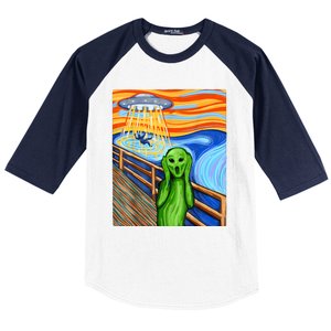 Alien Humor Funny Alien Lover Funny UFO Believe In Aliens Baseball Sleeve Shirt