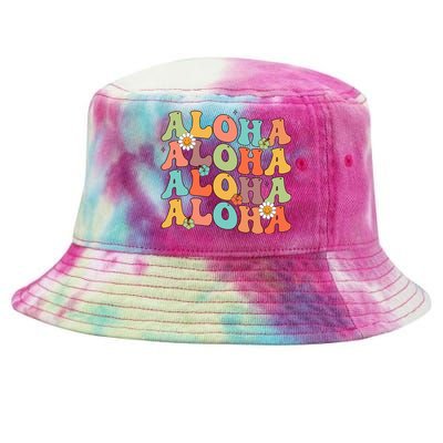 Aloha Hawaiian Flower Hawaii Vacation Tie-Dyed Bucket Hat