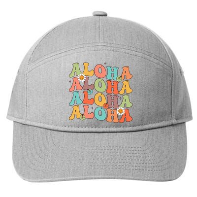 Aloha Hawaiian Flower Hawaii Vacation 7-Panel Snapback Hat