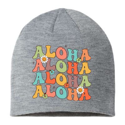 Aloha Hawaiian Flower Hawaii Vacation Sustainable Beanie