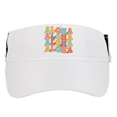 Aloha Hawaiian Flower Hawaii Vacation Adult Drive Performance Visor