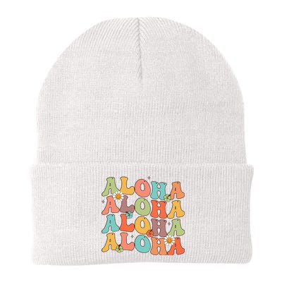 Aloha Hawaiian Flower Hawaii Vacation Knit Cap Winter Beanie