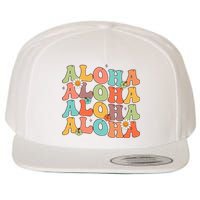 Aloha Hawaiian Flower Hawaii Vacation Wool Snapback Cap