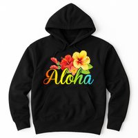 Aloha Hawaiian Flower Hawaii Vacation Hoodie