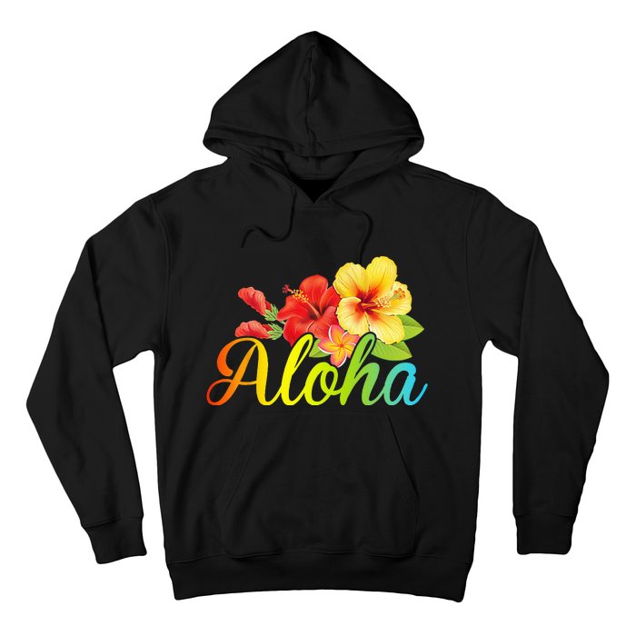 Aloha Hawaiian Flower Hawaii Vacation Hoodie