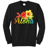 Aloha Hawaiian Flower Hawaii Vacation Sweatshirt