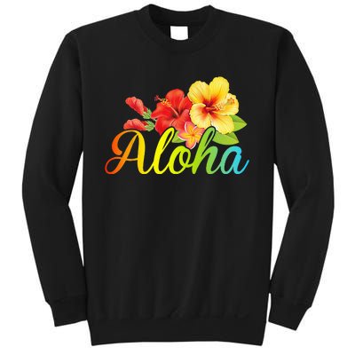 Aloha Hawaiian Flower Hawaii Vacation Sweatshirt