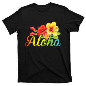 Aloha Hawaiian Flower Hawaii Vacation T-Shirt