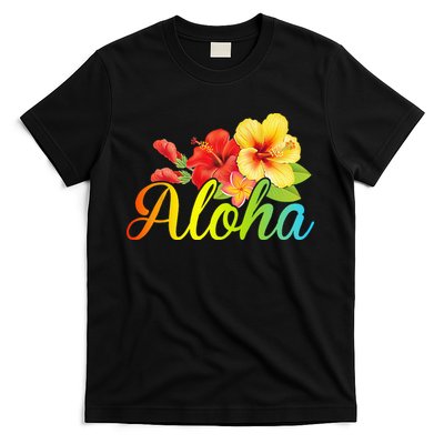 Aloha Hawaiian Flower Hawaii Vacation T-Shirt
