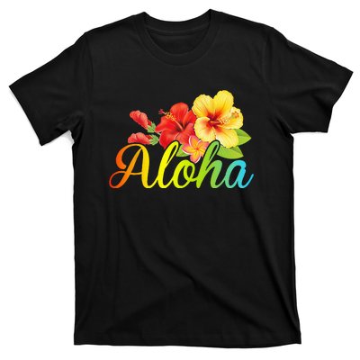 Aloha Hawaiian Flower Hawaii Vacation T-Shirt