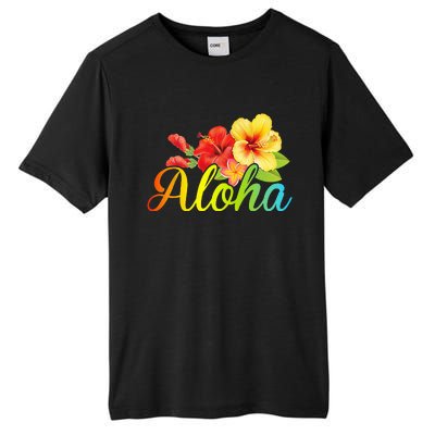 Aloha Hawaiian Flower Hawaii Vacation Tall Fusion ChromaSoft Performance T-Shirt