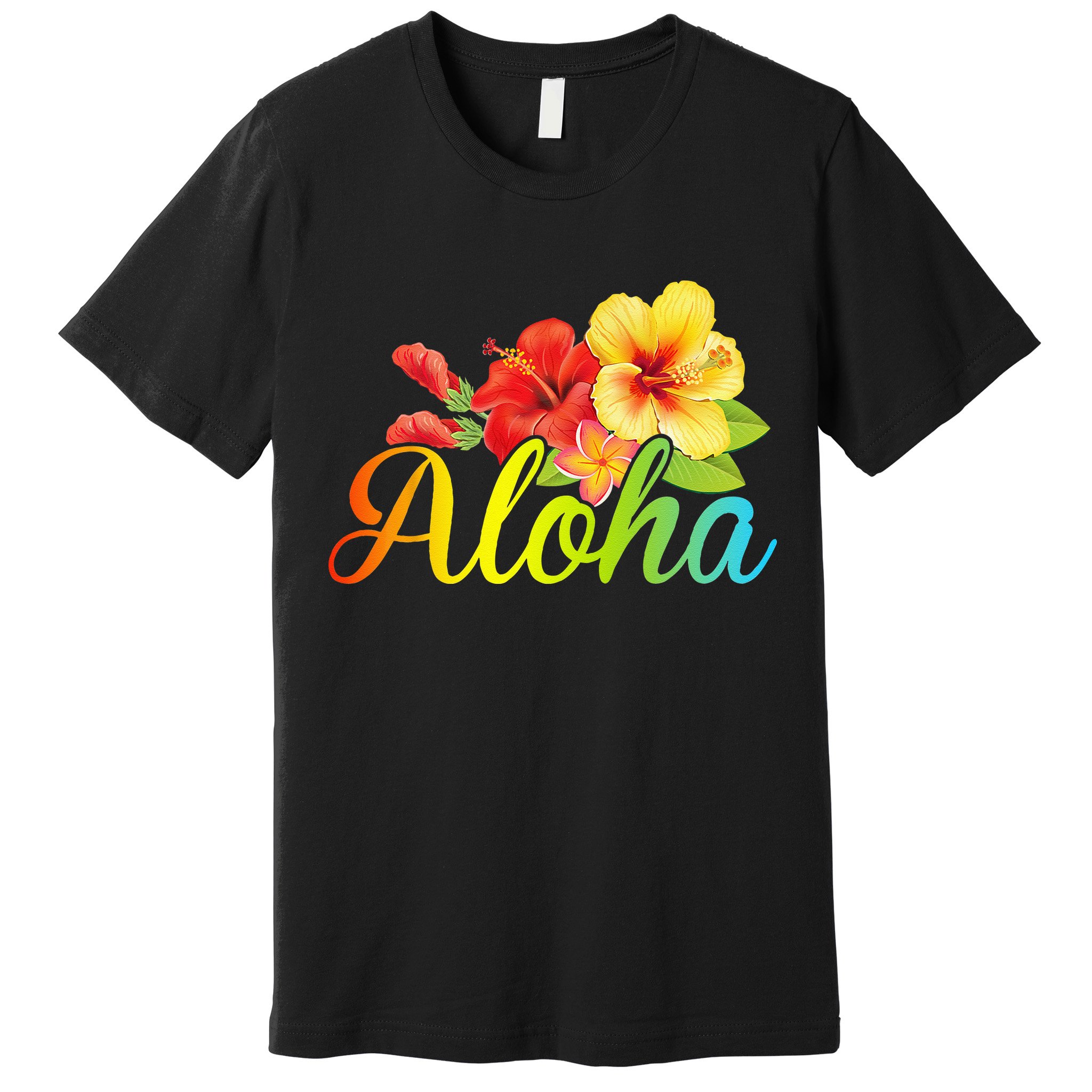 Aloha Hawaiian Flower Hawaii Vacation Premium T-Shirt