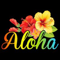 Aloha Hawaiian Flower Hawaii Vacation Womens Tank Top