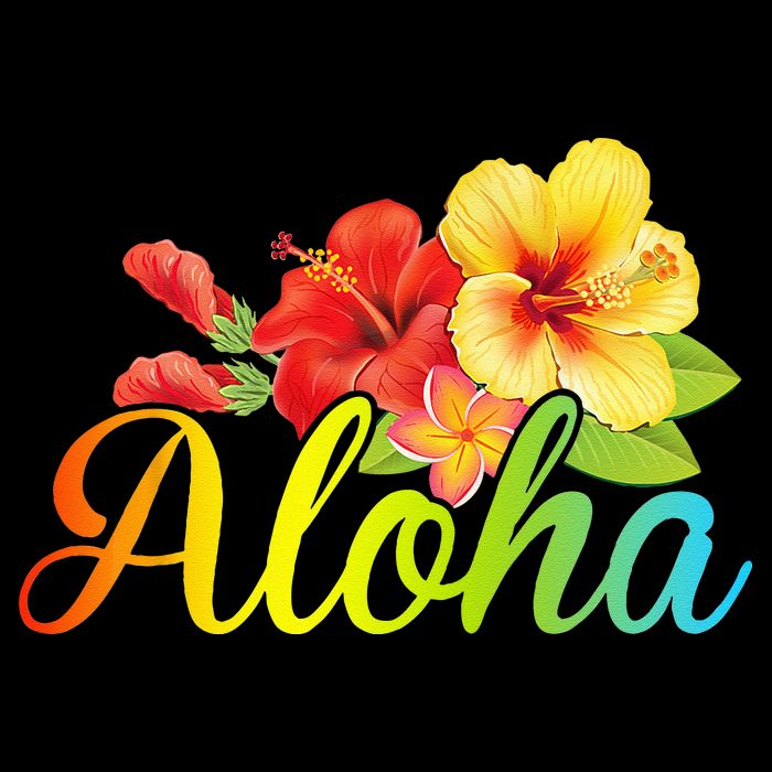 Aloha Hawaiian Flower Hawaii Vacation Womens Tank Top