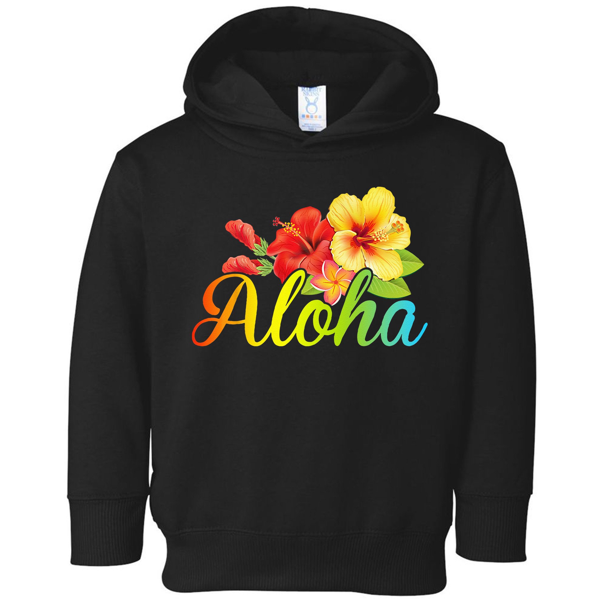 Aloha Hawaiian Flower Hawaii Vacation Toddler Hoodie