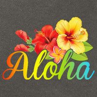 Aloha Hawaiian Flower Hawaii Vacation Cotton Canvas Backpack