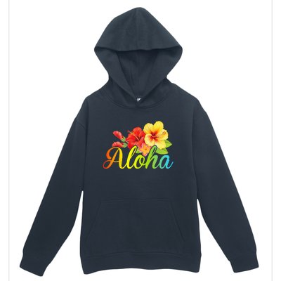 Aloha Hawaiian Flower Hawaii Vacation Urban Pullover Hoodie