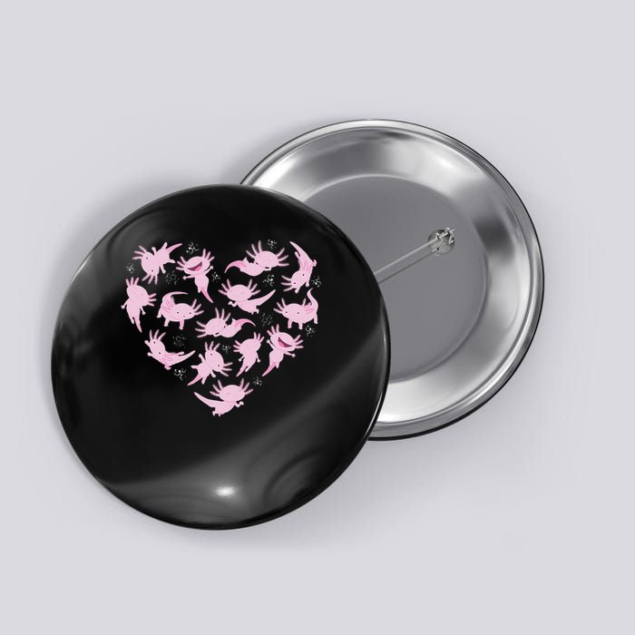 Axolotl Heart For Axolotl Lover Axolotl Kawaii Button