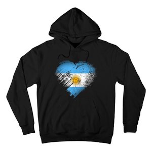 Argentina Heart Flag Soccer Football Argentinian Sun Of May Hoodie