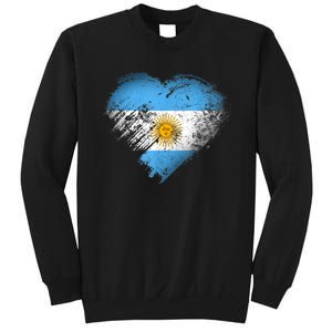 Argentina Heart Flag Soccer Football Argentinian Sun Of May Sweatshirt