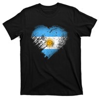 Argentina Heart Flag Soccer Football Argentinian Sun Of May T-Shirt