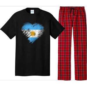 Argentina Heart Flag Soccer Football Argentinian Sun Of May Pajama Set