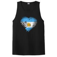 Argentina Heart Flag Soccer Football Argentinian Sun Of May PosiCharge Competitor Tank