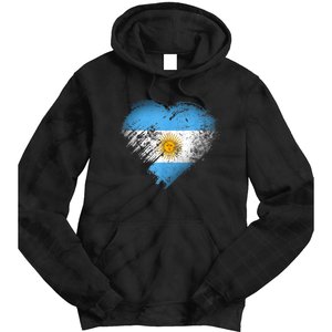 Argentina Heart Flag Soccer Football Argentinian Sun Of May Tie Dye Hoodie