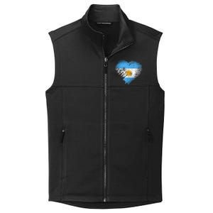 Argentina Heart Flag Soccer Football Argentinian Sun Of May Collective Smooth Fleece Vest