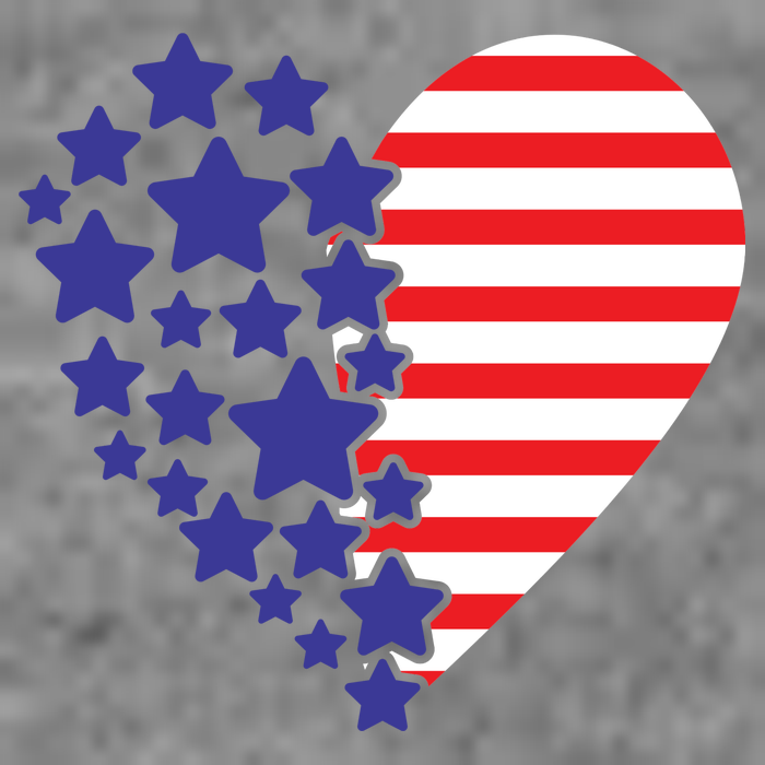 American Heart Flag Womens T-Shirt