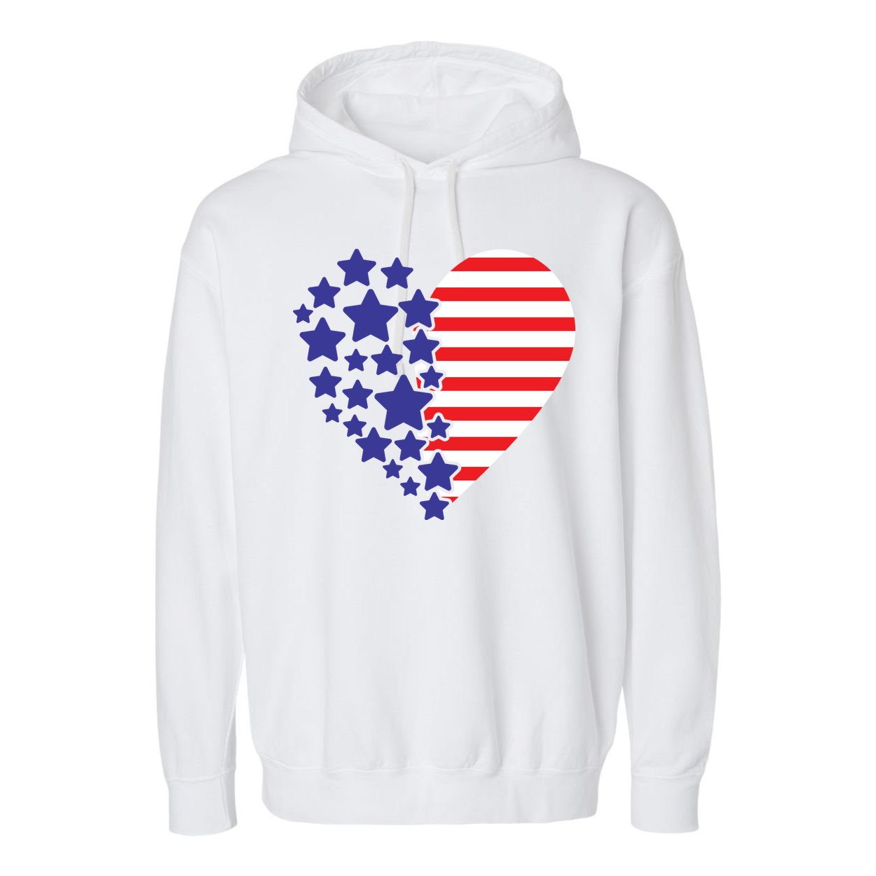 American Heart Flag Garment-Dyed Fleece Hoodie