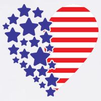 American Heart Flag Cooling Performance Crew T-Shirt