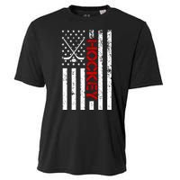 American Hockey Flag Vintage Cooling Performance Crew T-Shirt