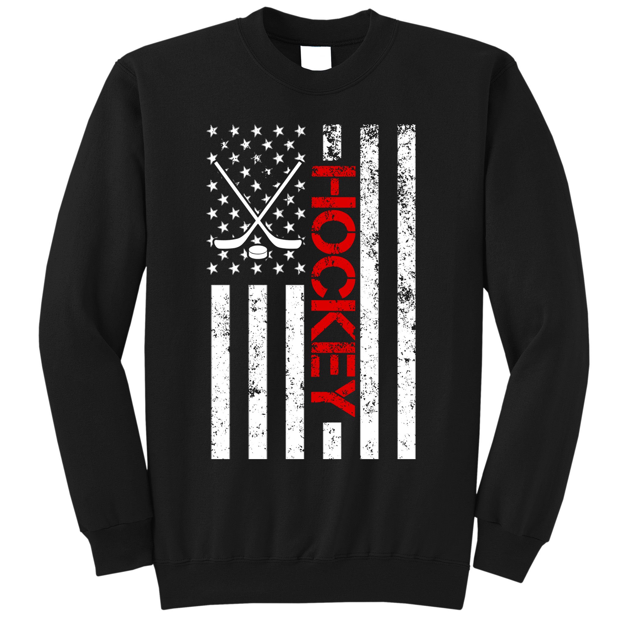 American Hockey Flag Vintage Sweatshirt