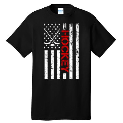 American Hockey Flag Vintage Tall T-Shirt