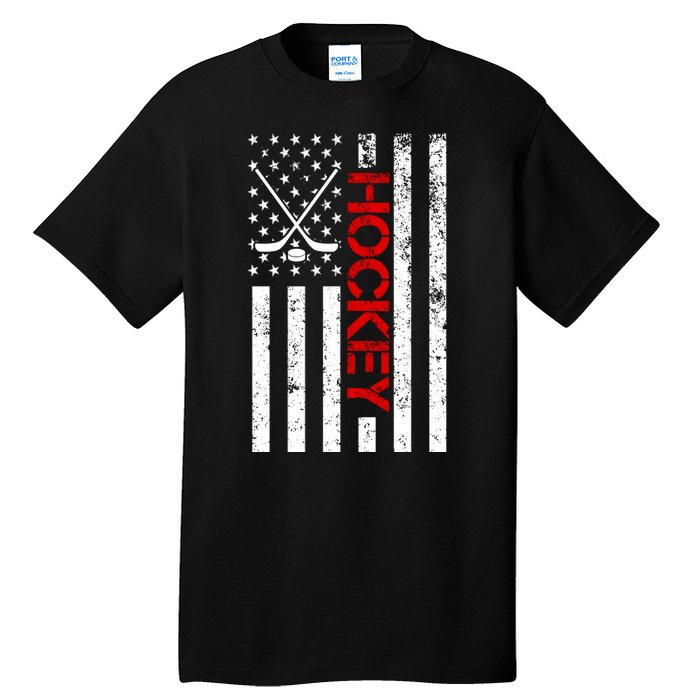 American Hockey Flag Vintage Tall T-Shirt