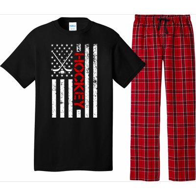 American Hockey Flag Vintage Pajama Set