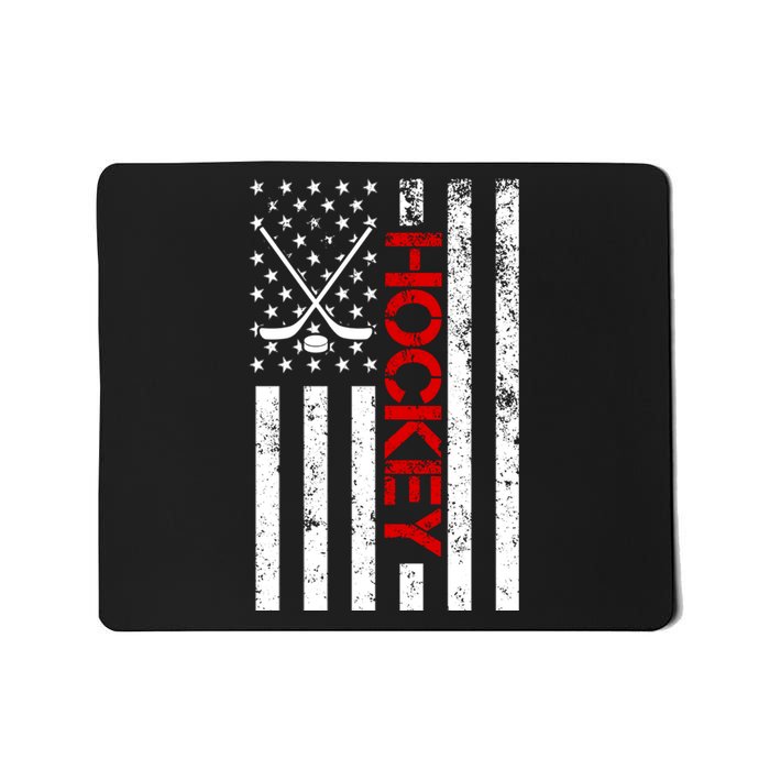 American Hockey Flag Vintage Mousepad