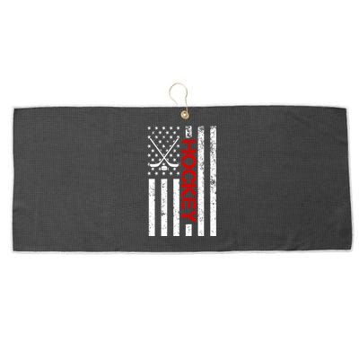 American Hockey Flag Vintage Large Microfiber Waffle Golf Towel