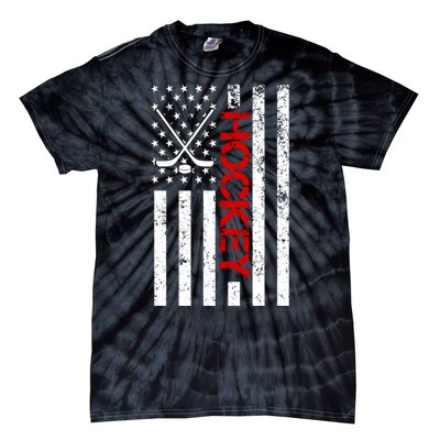 American Hockey Flag Vintage Tie-Dye T-Shirt